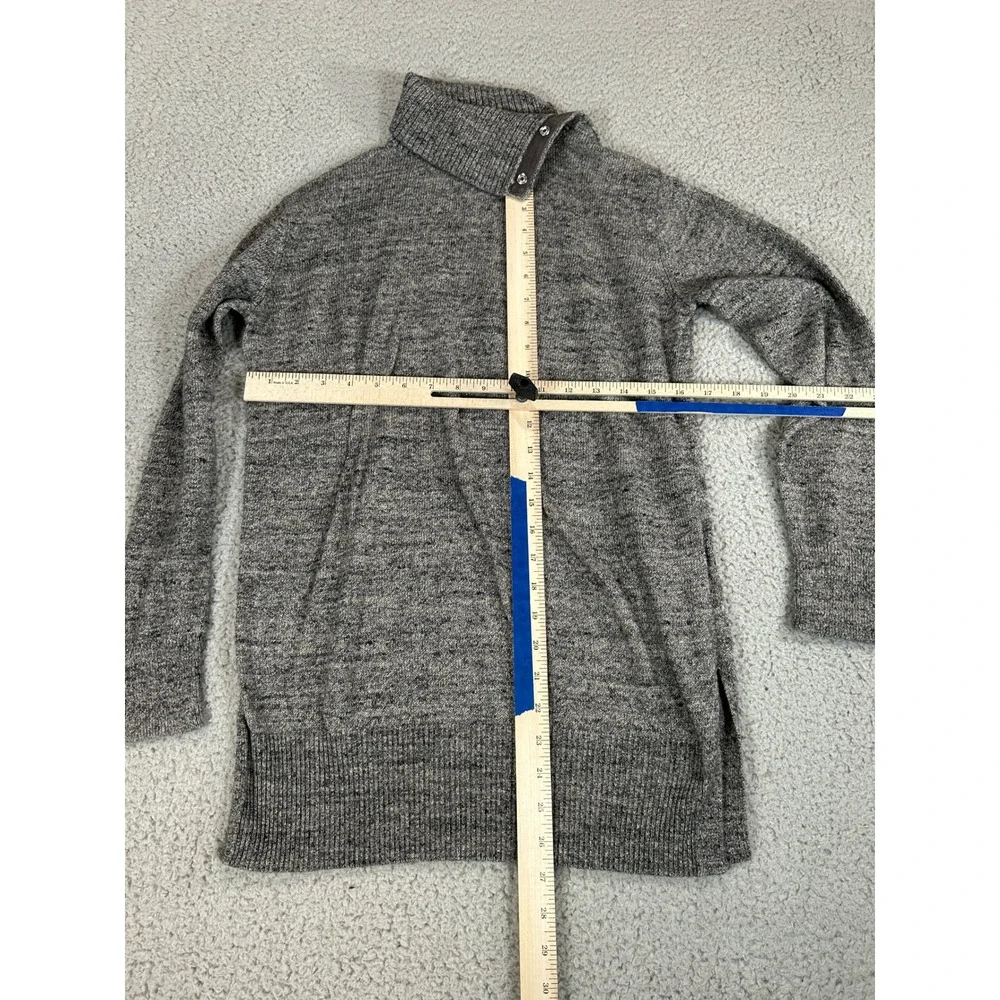 Gap Womens XS Gray‎ Marl Button Neck Turtleneck Sweater Cotton Blend Pullover
